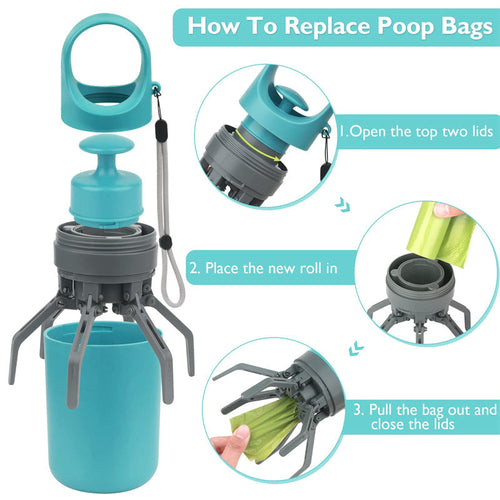 Dog Pooper Scooper with built-in Poop Bag