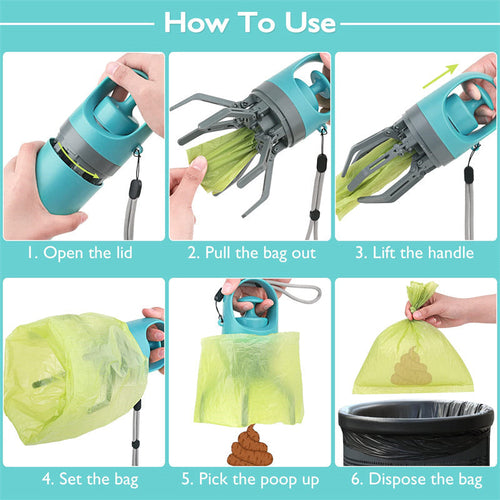 Dog Pooper Scooper with built-in Poop Bag